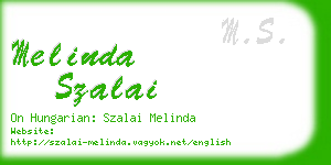 melinda szalai business card